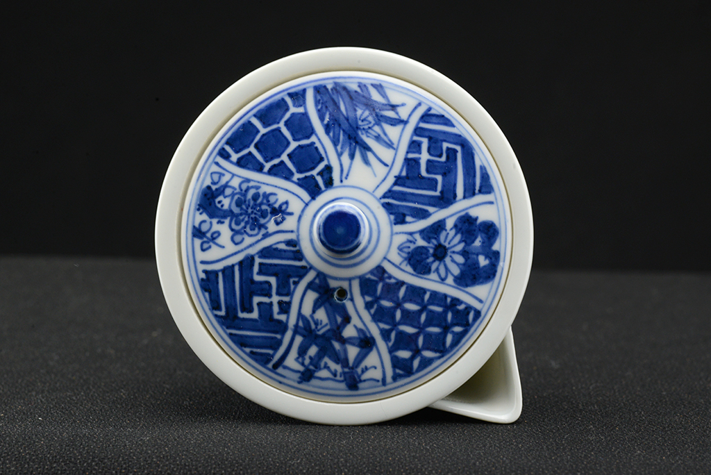 Kyoto kék porcelán teáskészlet 